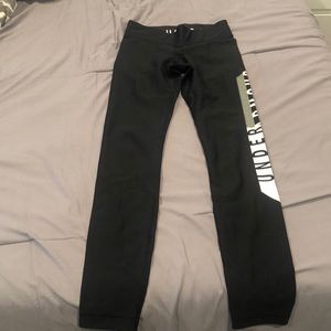 This is a small black workout pants from under armor